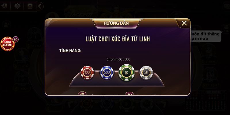 Luật chơi xóc đĩa tứ linh