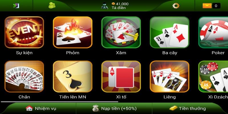 Một loạt ưu điểm nổi bật của game bài